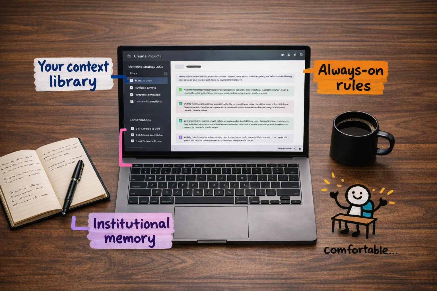 A well-configured Project feels like mastery — named files, persistent instructions, organized threads — but this is now just the table stakes.