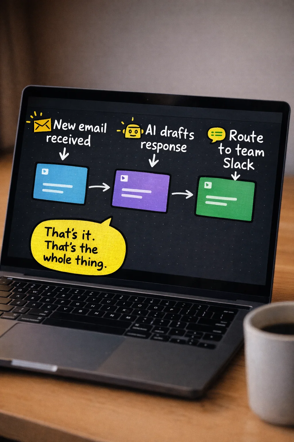 A workflow is just three boxes and two arrows — the intimidating part is mostly in your head.