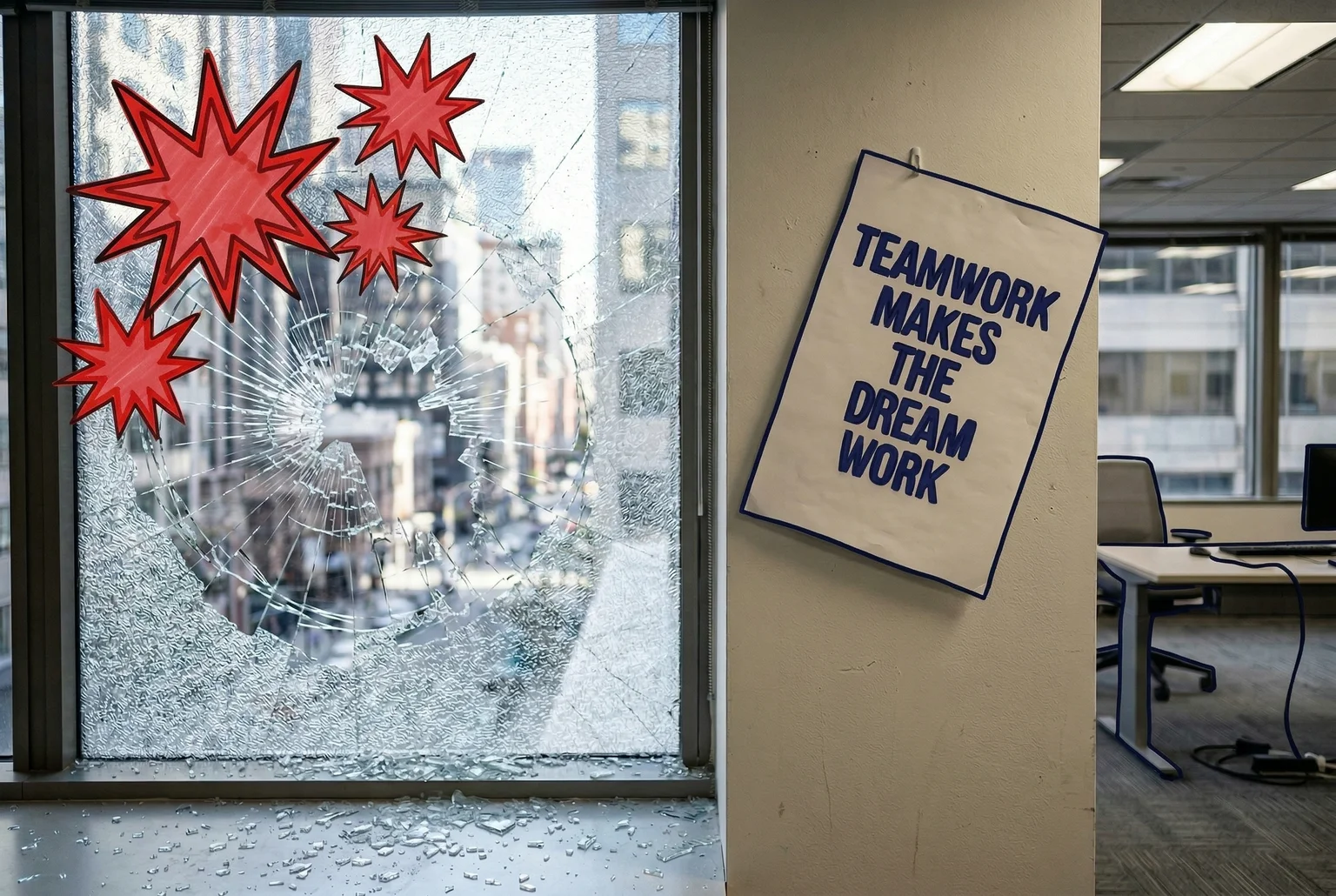 Israel's desk was not in good shape.