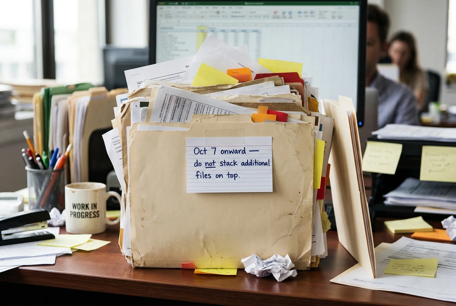 The Oct 7 file: still open, still growing, and please do not add anything else to it.