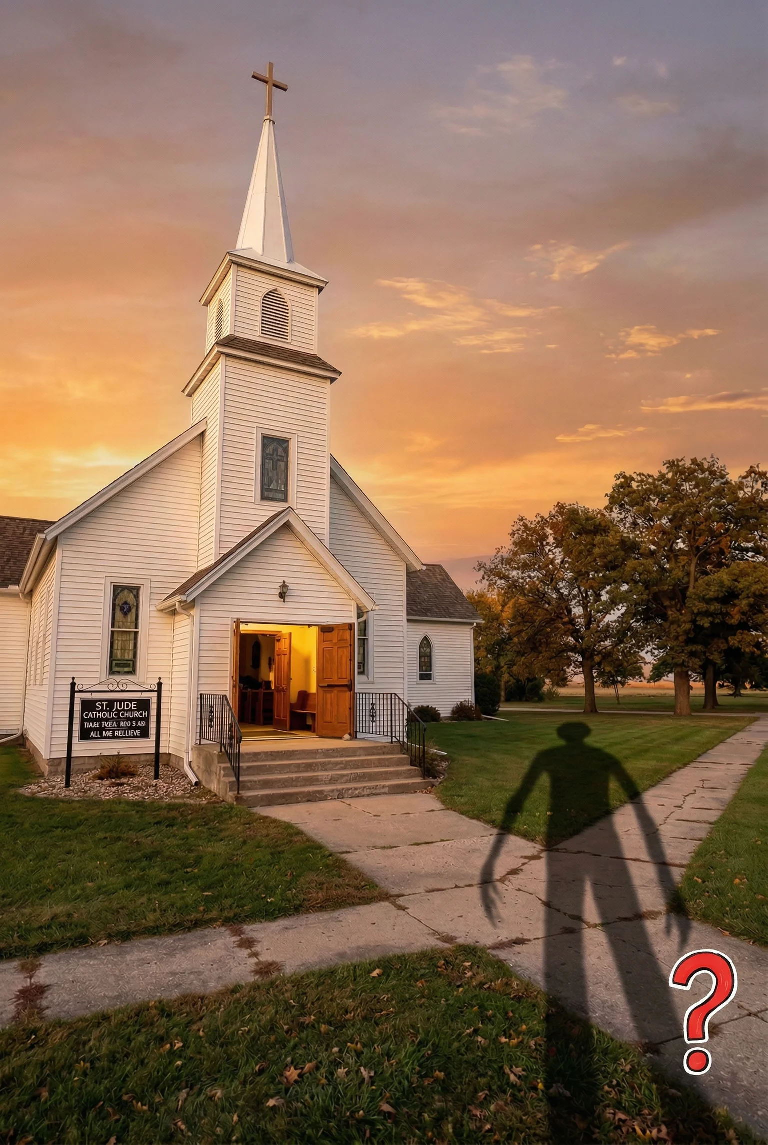 The shadow arrives before the question does.