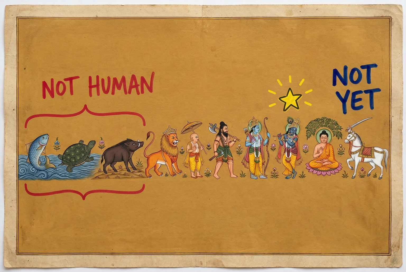 Fish, tortoise, boar — the avatar doctrine was never especially committed to the idea that divinity looks like us.