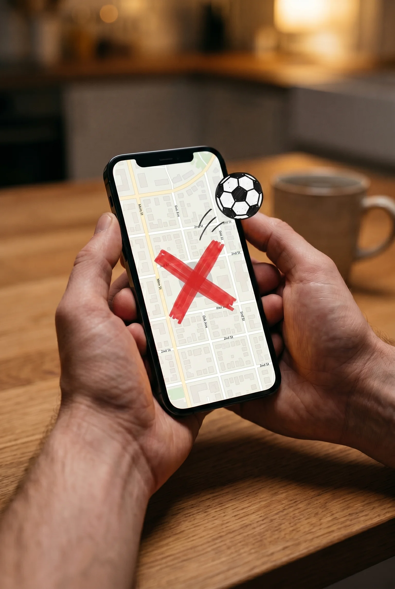 The dot was gone. The spinner was frozen. A soccer ball had arrived instead.