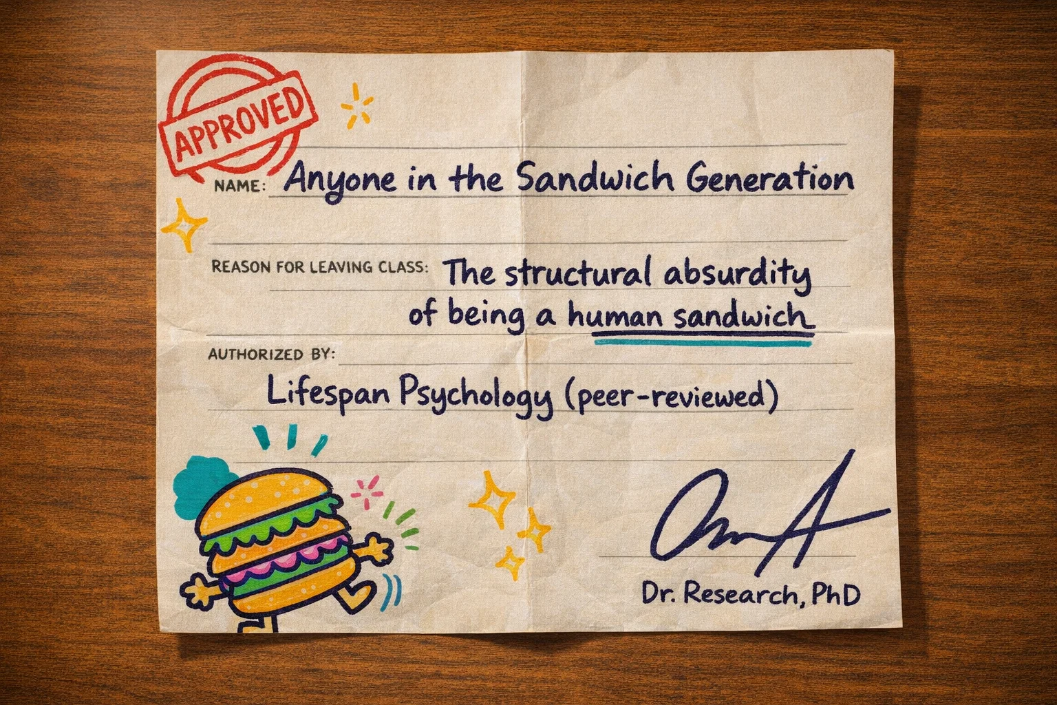 Officially excused: your permission slip to find the whole situation completely, legitimately hilarious.