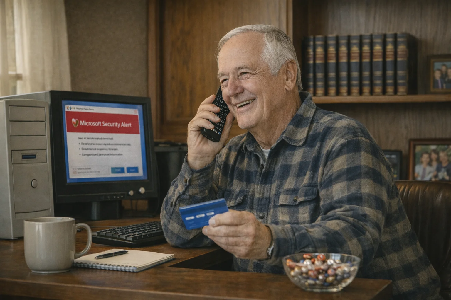 The face of a man who just solved a problem, paid a professional, and feels genuinely great about it.