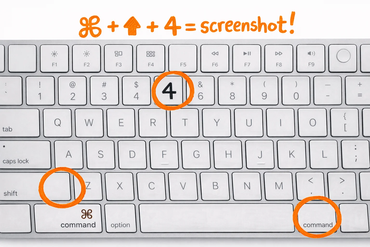 Command + Shift + 4: drag, click, done — your terminal error is now a shareable artifact.