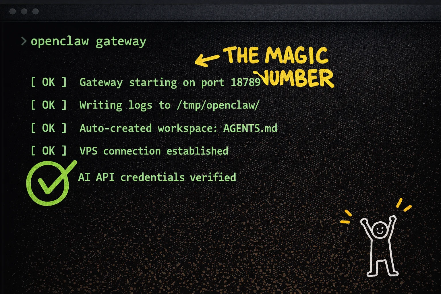A clean startup log is the most beautiful thing you'll see all week — every green OK is a tiny victory.