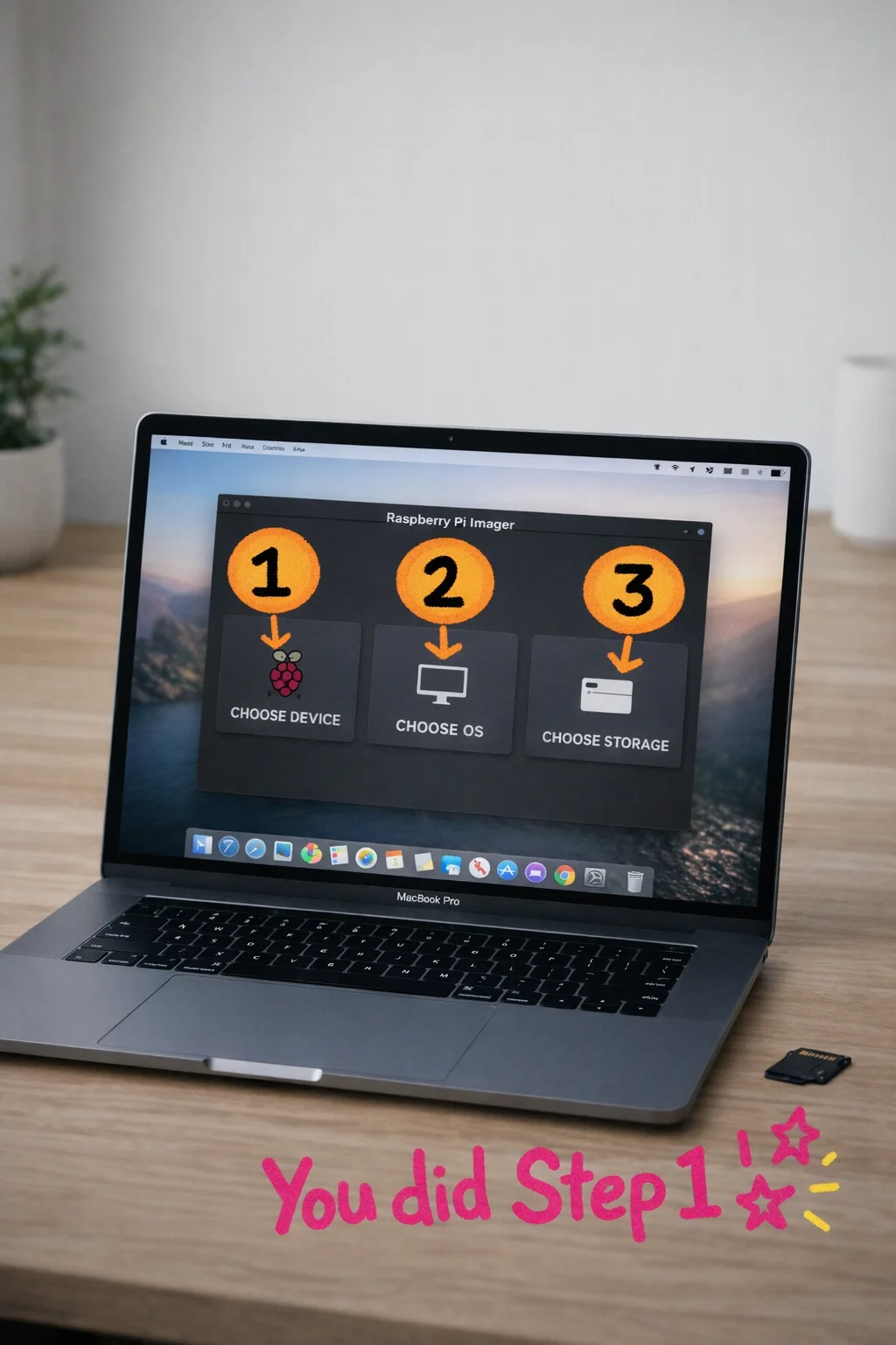Raspberry Pi Imager's three-button main screen: your entire OS-flashing mission control, and yes, it really is this simple.
