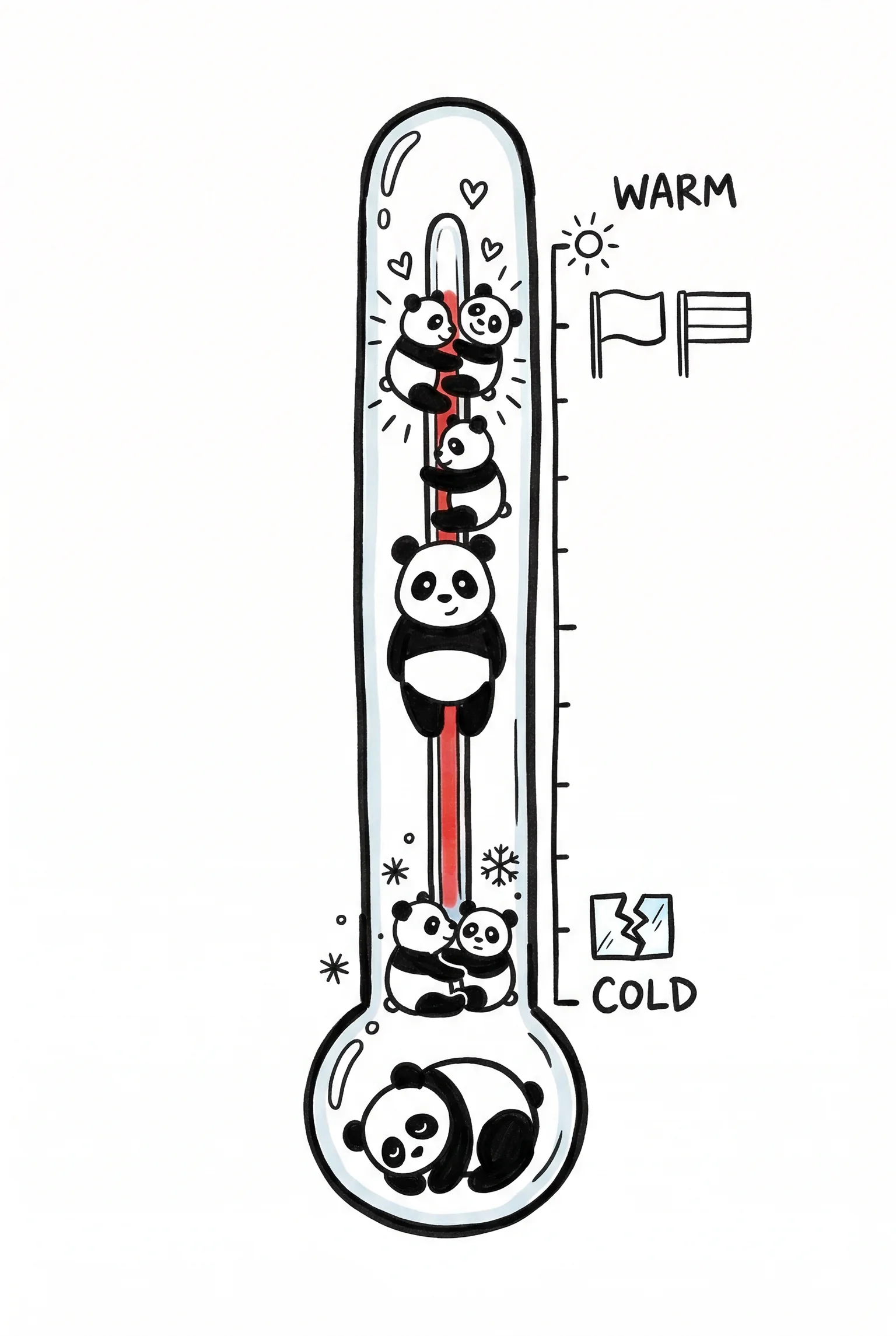 The panda column rises and falls with startling fidelity to whatever is happening in the Foreign Ministry.
