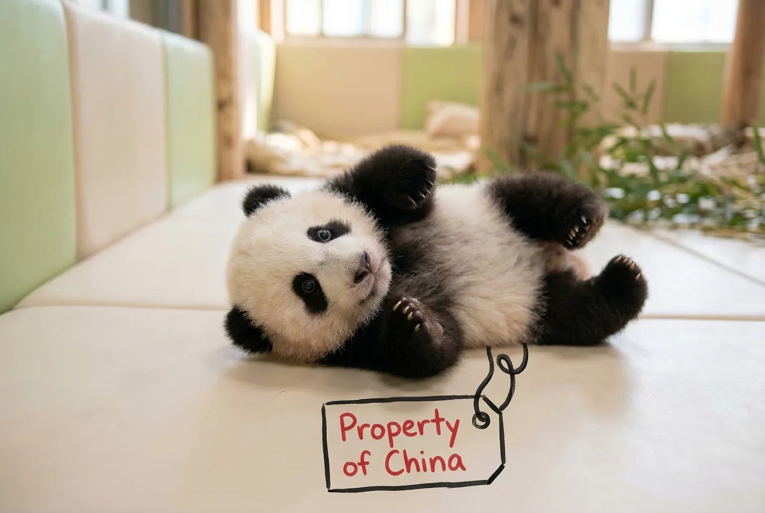 Born abroad, automatically Chinese. The cub gets the tag before it gets a name.