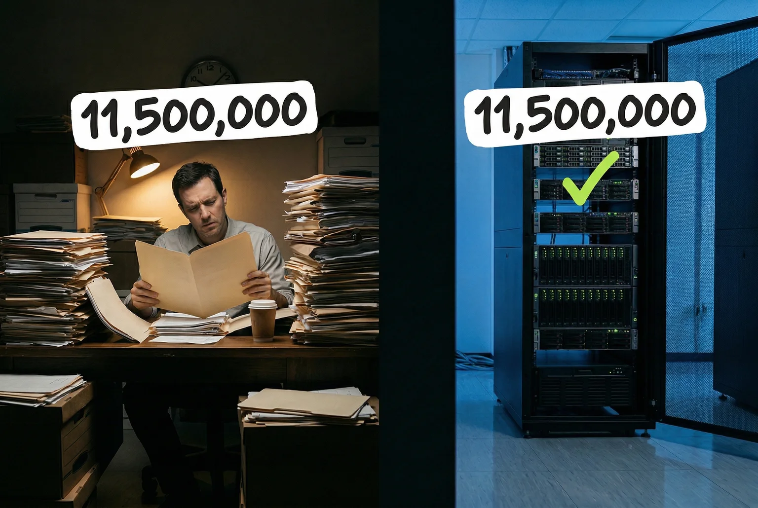 Same dataset, same starting line. The difference is what happens next.