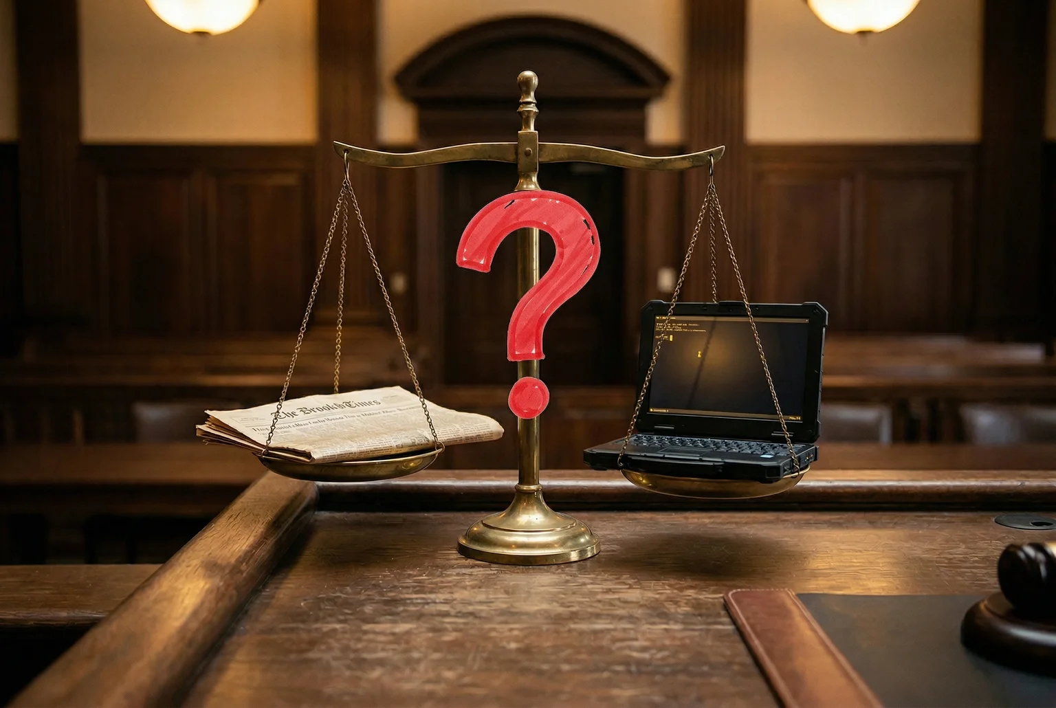 The law hasn't decided who's responsible when AI-generated journalism gets it wrong.